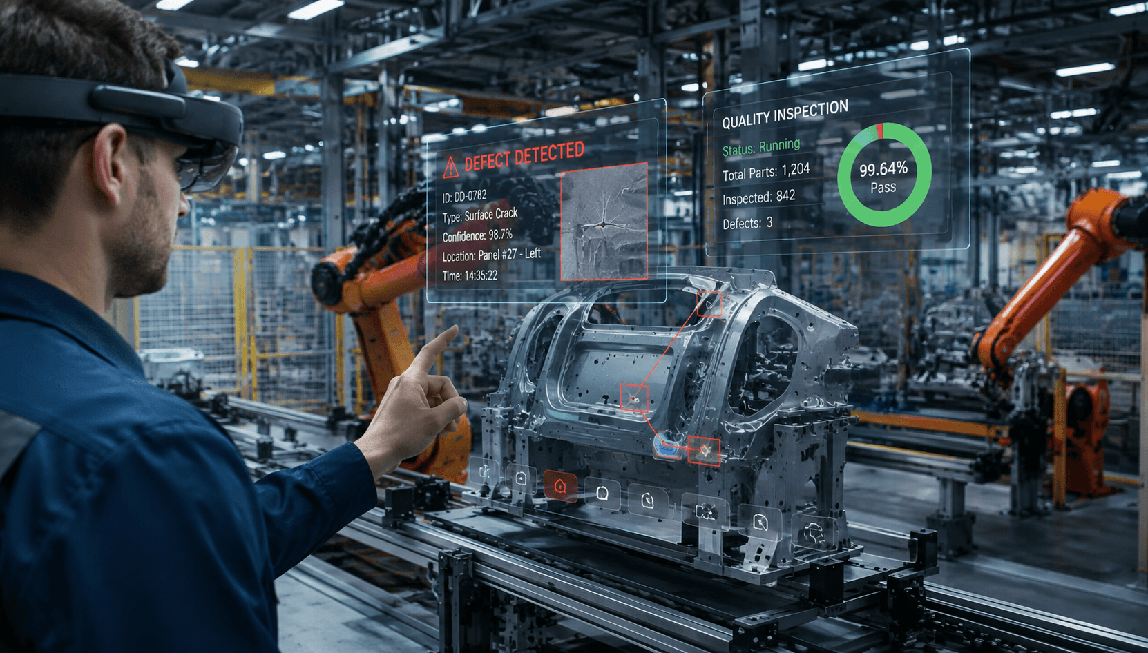 It knows which machine the worker is standing at, and what to do next.
