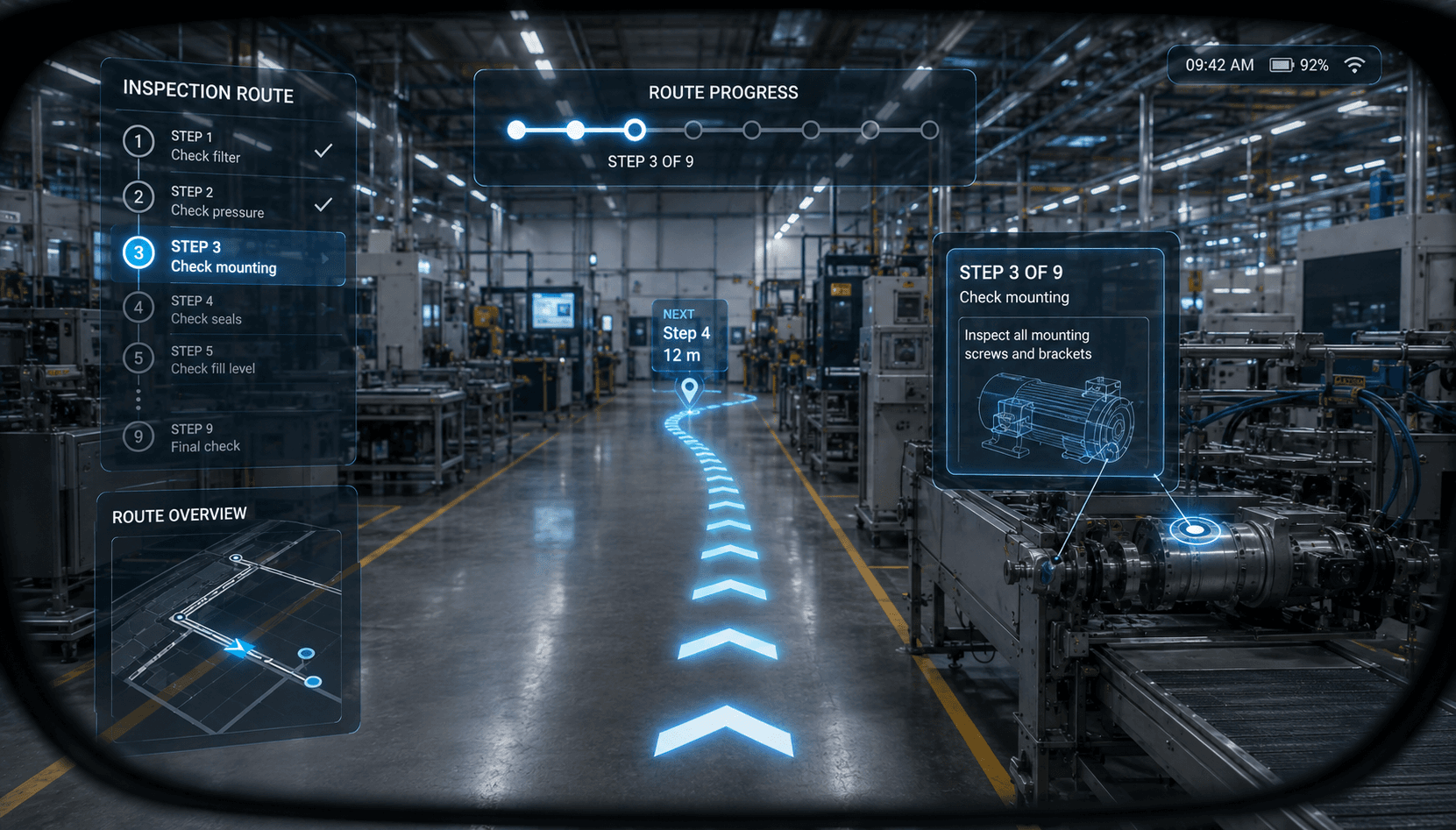 Guided navigation with verified steps